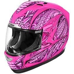 Icon Speedmetal Women's Alliance Street Racing Motorcycle Helmet - Pink