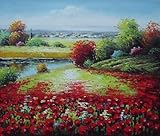 IMAGE OF Delightful Flower Field Scenery Oil Painting 20 x 24 inches