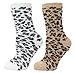Greatlookz Women's Furry Friends Animal Print Socks (Set Of 2 )