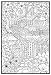 Hidden Cottage Back Yard Line Art Coloring Poster
