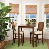 Home Styles Jamaican Bay Square Bistro Table Set in Soft Mahogany