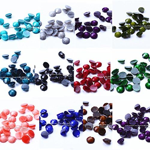 30x classical elegance Acrylic nail decoration stone polygon Rhinestone Gem design 3D Nail Art Nail polish accessories (MIX 6 color)