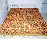 Home Decor Rajrang Patch & Mirror Work Cotton Bed Sheet Bedspread