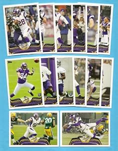 2013 Topps Football Minnesota Vikings 14 Card Team Set Including Cordarrelle Patterson RC, Sharriff Floyd RC, Xavier Rhodes RC, (2) Adrian Peterson cards and more! (Football Cards)
