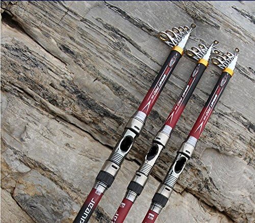 Wellsh Telescopic Fishing Rod Retractable Fishing Pole Rods Saltwater Travel Spinning Fishing Rods Poles (10ft)