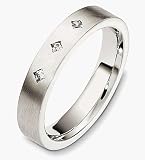 18 Karat White Gold 4mm Diamond Wedding Band Ring