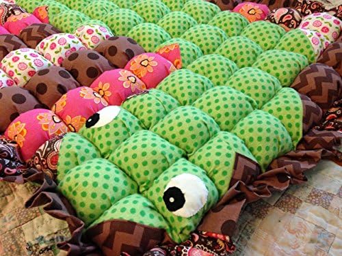 Caterpillar or Wiggle Worm Baby Bubble Quilt Play Mat for Tummy Time or Nap Time for Baby or Toddler