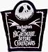 The Nightmare Before Christmas - Jack Skellington's Head on Tombstone Logo- Embroider...