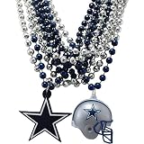 NFL Dallas Cowboys Team Medallion, Mini-Helmet and Mardi-Gras Bead Set