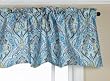 Stylemaster Zoe 56 by 17-Inch Lined Printed Scalloped Valance, Cobalt