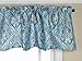 Stylemaster Zoe 56 by 17-Inch Lined Printed Scalloped Valance, Cobalt