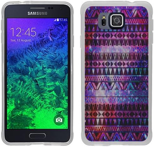Casemas (TM) Nebula Aztec Tribal Transparent Smoke Flexible Slim TPU Phone Case Cover for Samsung Galaxy Alpha G850F