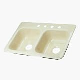 Briggs 3468-833 Seabrook Porcelain Enameled Steel Double Bowl Sink