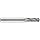 Precision Twist EB3304M Solid Carbide End Mill, Uncoated (Bright) Finish, 4 Flute, Ball End