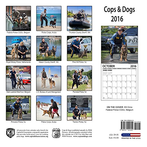 Cops & Dogs 2016 Police K9 Calendar Featuring German Shepherds