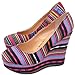 Women's Top Moda River-80 Multi Tribal Wedges Fashion Shoes