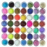 45PC nail art glitter powder dust tips decoration