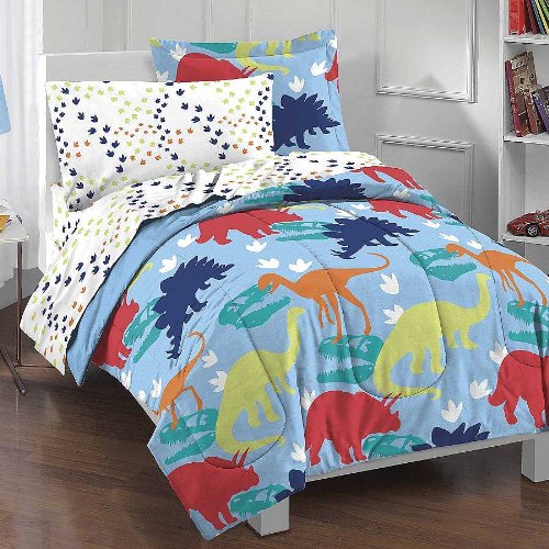 Dinosaur Prints Twin Multicolor Comforter Set