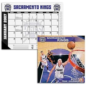 JF Turner Sacramento Kings 2007 Wall and Desk Calendar Set