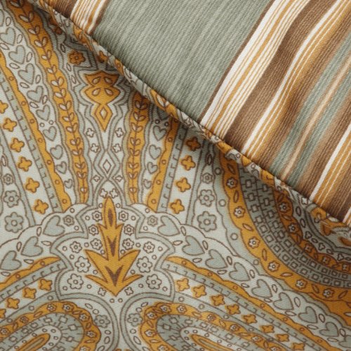 Tuscan Paisley Collection 300-Thread-Count Cotton Full/Queen Duvet Set, Blue