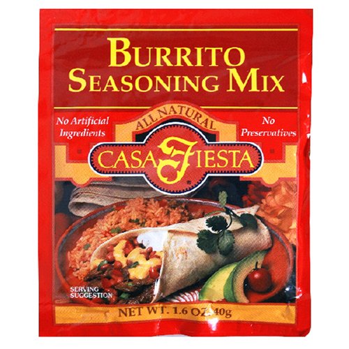 Casa Fiesta Burrito Seasoning Mix, 1.6-Ounce Packages (Pack of 24) by Fiesta Mix