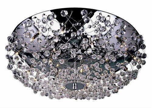 Trans Global Lighting MDN-539 Modern 18 Light Flushmount – Polished Chrome