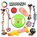 Aipper Dog Puppy Toys 12 Pack, Puppy Chew Toys for Playtime and Teeth Cleaning, IQ Treat Ball Squeak Toys and Dog Flying Disc Included, Puppy Teething Toys for Medium to Small Dogs, (Assorted Colors)