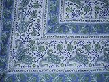Rajasthan Block Print Paisley Tapestry-Bedspread-Nice