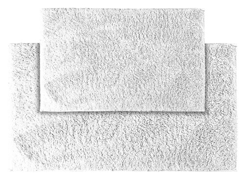 Garland Rug 2-Piece Queen Cotton Washable Rug Set, White