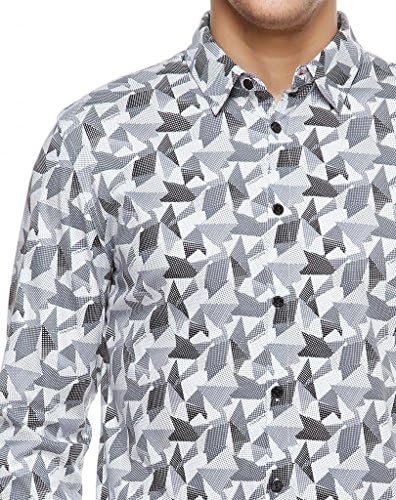 YWJBNT Men's Long-sleeves Formal Shirt Size XXXL Grey