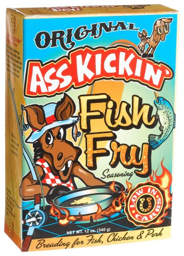 Ass Kickin' Fish Fry Original, 12-Ounce Boxes (Pack of 6) by Fish Sauces