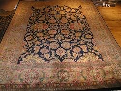 Handmade Indian Jaipur Kashan Rug 9'1"x11'10"
