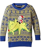 Alex Stevens Boys' Stegosaurus Santa Ugly Christmas Sweater