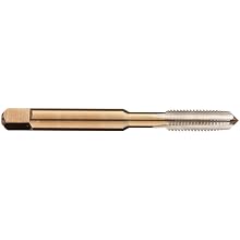 Dormer MTT E061/MTT E071 High-Speed Steel Straight Flute Tap, Gold Oxide Finish, Round Shank with Square End
