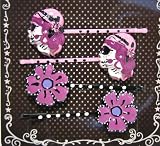 Rockabilly Gypsy Skull Lady Flower Love Hairpins