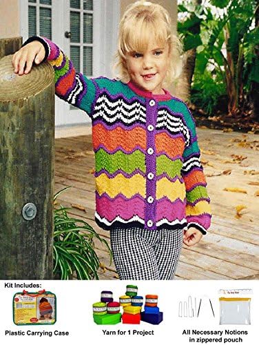 The Sassy Skein Knitting Kit Child's Ashleigh Cardigan Worsted Weight Yarn 1018