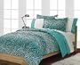 Boys or Girls Teen Exotic Turquoise Black Zebra Print Comforter Set
