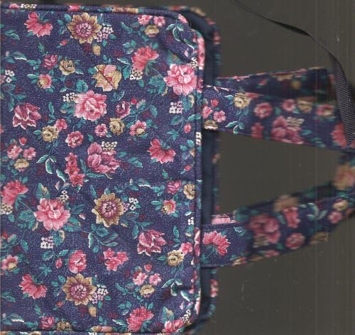 Navy Blue Flower Print Cloth Book Cover