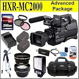 Sony HXR-MC2000U HXRMC2000 Shoulder Mount AVCHD Camcorder Advanced Package Includes 0.45x Wide Angle Lens + 2X Telephoto Lens + 32GB SDHC Memory Card + 4 Year Extended Warranty + More!!!!