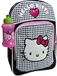New Hello Kitty Red Heart Girls Backpack and Water Bottle