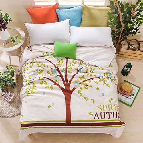 Summer Air Conditioning Quilt Cool Thin Quilts Sofa Blanket Bedding Set 1-Piece, Size 79" * 90" (Tree)