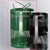 Howard Towne 63 gallon Perforated Steel Free Standing Black Waste Receptacle H55EBK