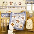 Bedtime Originals Champ Snoopy 4-Piece Baby Crib Bedding Set, Blue
