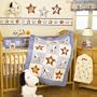 Bedtime Originals Champ Snoopy 4-Piece Baby Crib Bedding Set, Blue