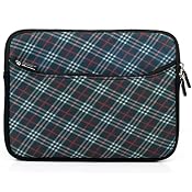 Blue Plaid Durable Neoprene Sleeve Carrying Case for Samsung Galaxy 10.1-inch Tablet (Wi-Fi 16GB, 32GB) compatible with all Carriers