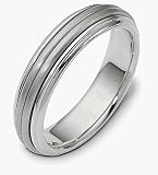5.5mm Custom Platinum Comfort Fit Wedding Band Ring