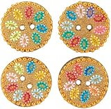Vision Trims Handmade Glass Buttons 4/Pkg-Circles