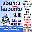 Ubuntu 9.10 and Kubuntu 9.10, 4-disks DVD Set Includes Linux Training Library,... by DVDxDVD