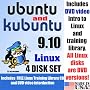 Ubuntu 9.10 and Kubuntu 9.10, 4-disks DVD Set Includes Linux Training Library, "Introduction to Linux" video-DVD, also includes printed Quick Reference Card of Linux commands, 32-bit Set
