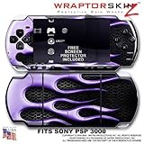 Metal Flames Purple WraptorSkinz Skin and Screen Protector Kit fits Sony PS ....